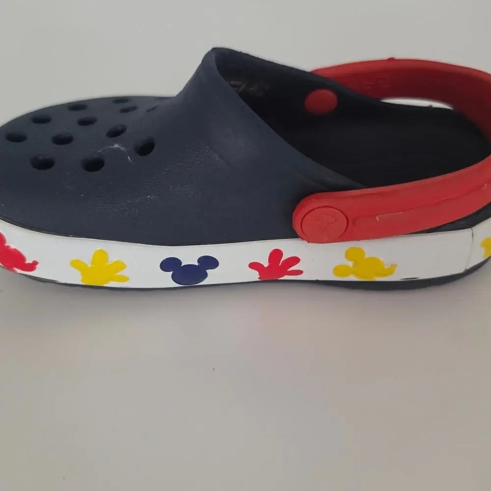 CROCS Disney Fun Lab Mickey Clog Child Size 9 Navy Bllue